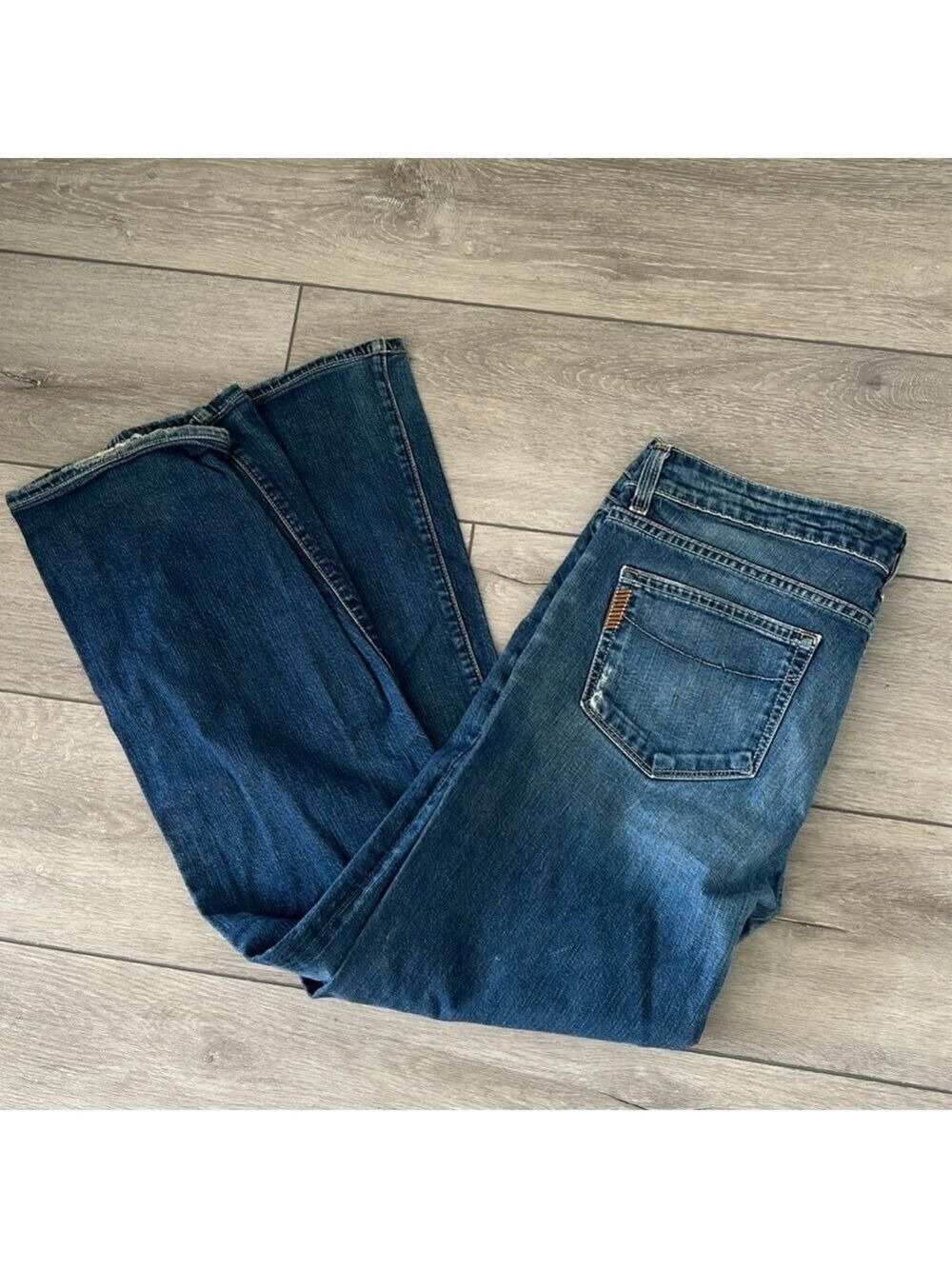 Paige Hollywood Hill Classic Blue denim mid rise flare Jeans size 30 - Picture 7 of 7